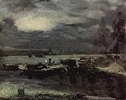 John Constable Boats on the Stour, Dedham Church in the background Sweden oil painting artist